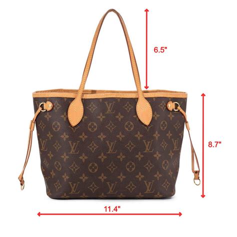 lv neverfull bag dimensions|louis vuitton sizes chart.